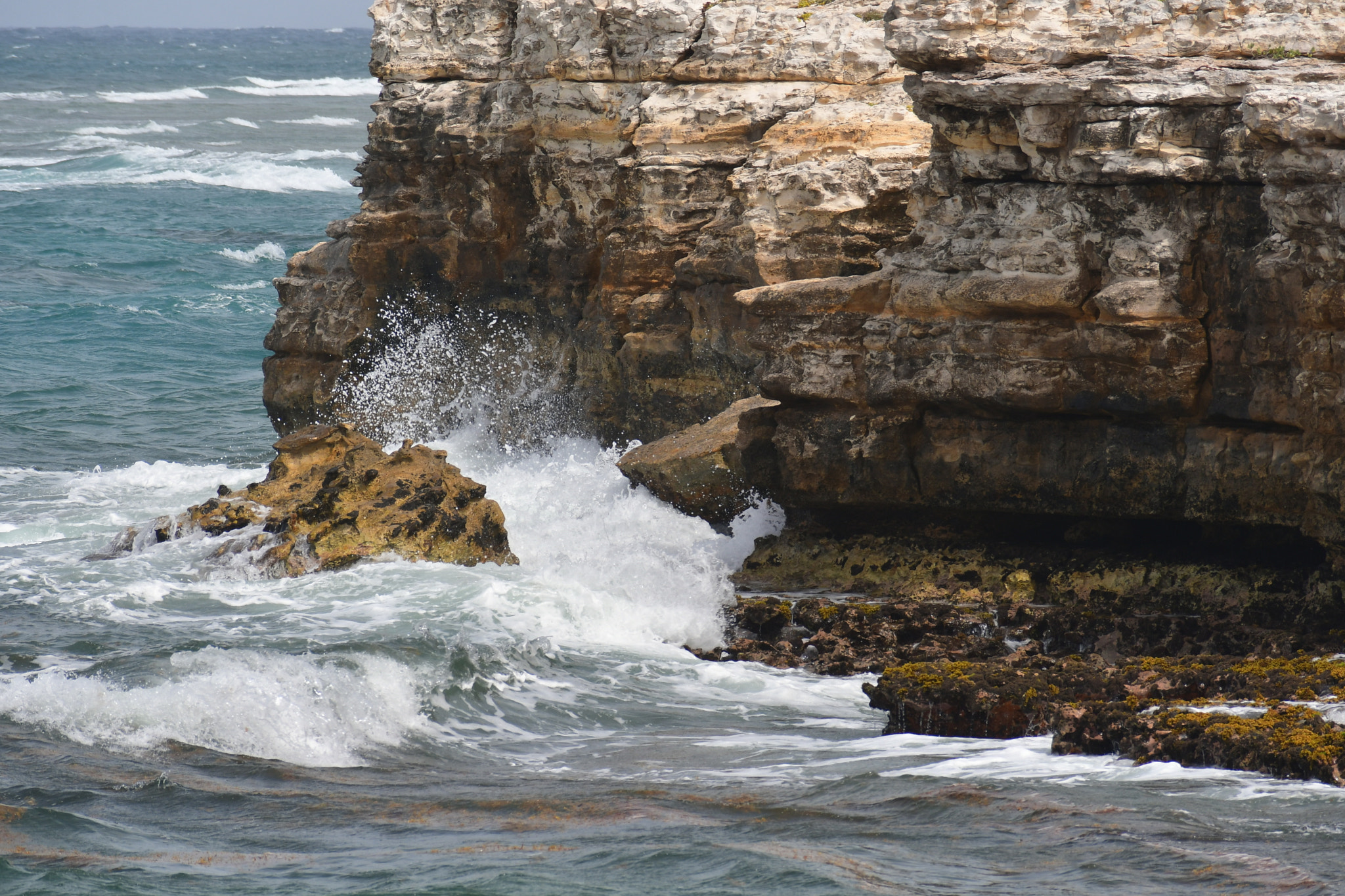 Scenic View of The Raw Power of The Ocean