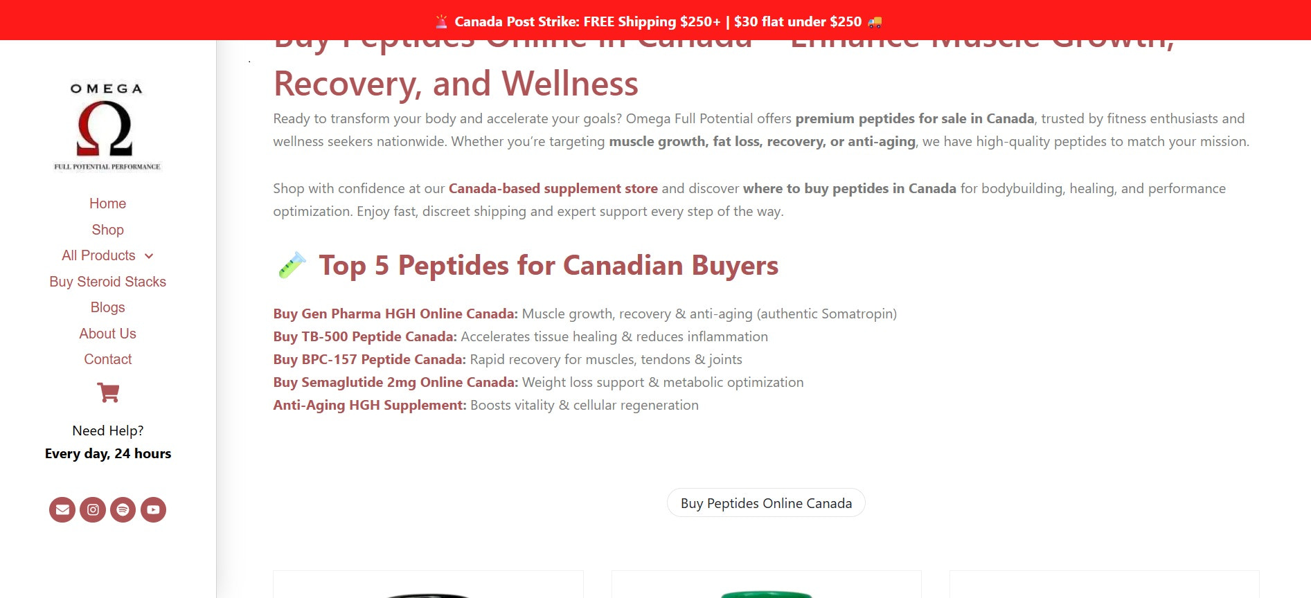 Peptides for Sale in Canada