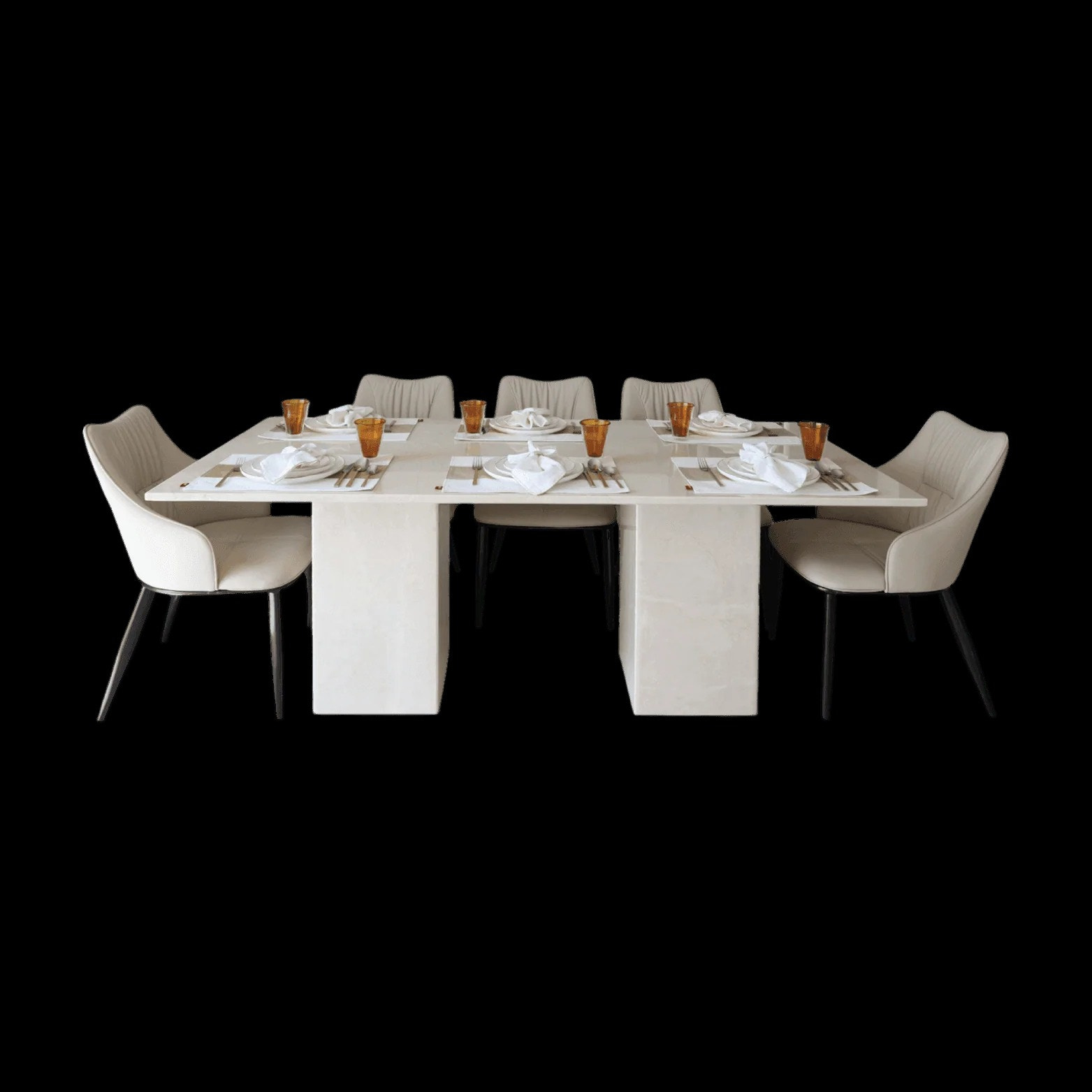 White Marble Top Dining Table | Marbeyacharm.com