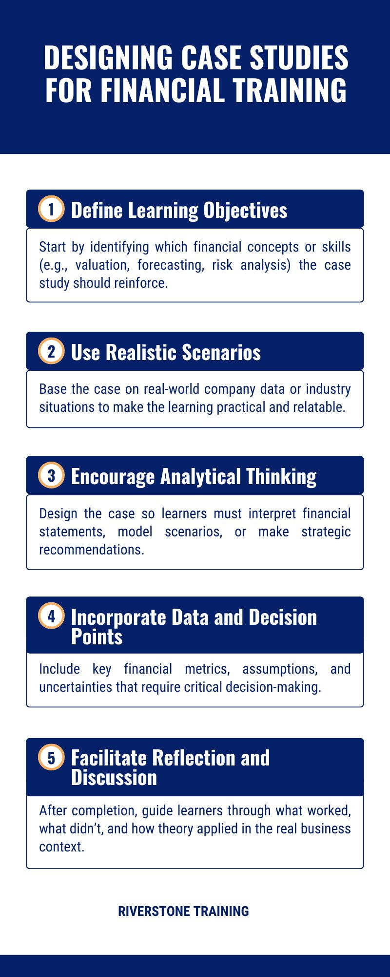 From Theory to Practice: Designing Case Studies for Financial Training 