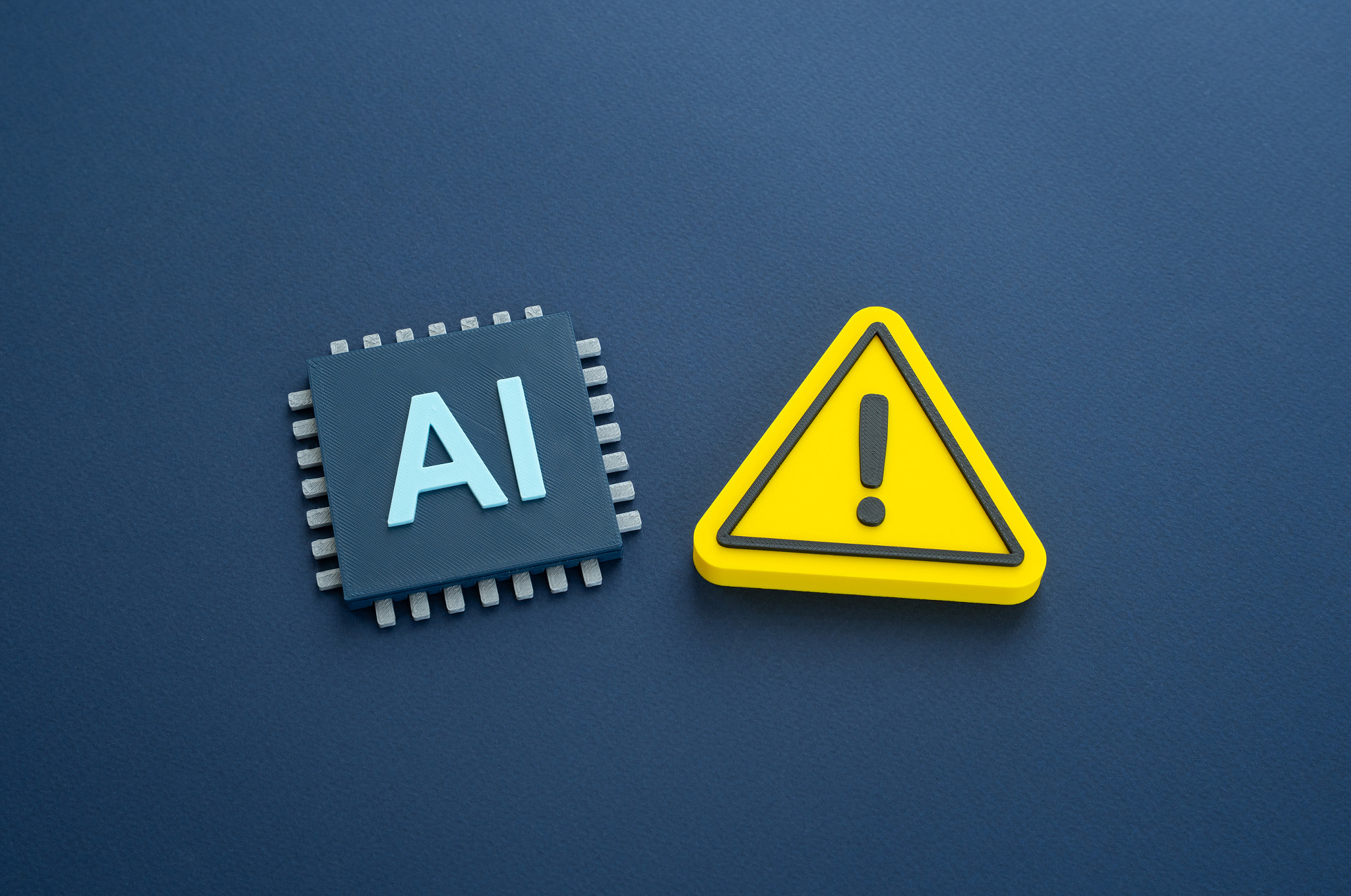 An AI chip and a token of appreciation. Introduction of AI and the transformation of the economy. Et