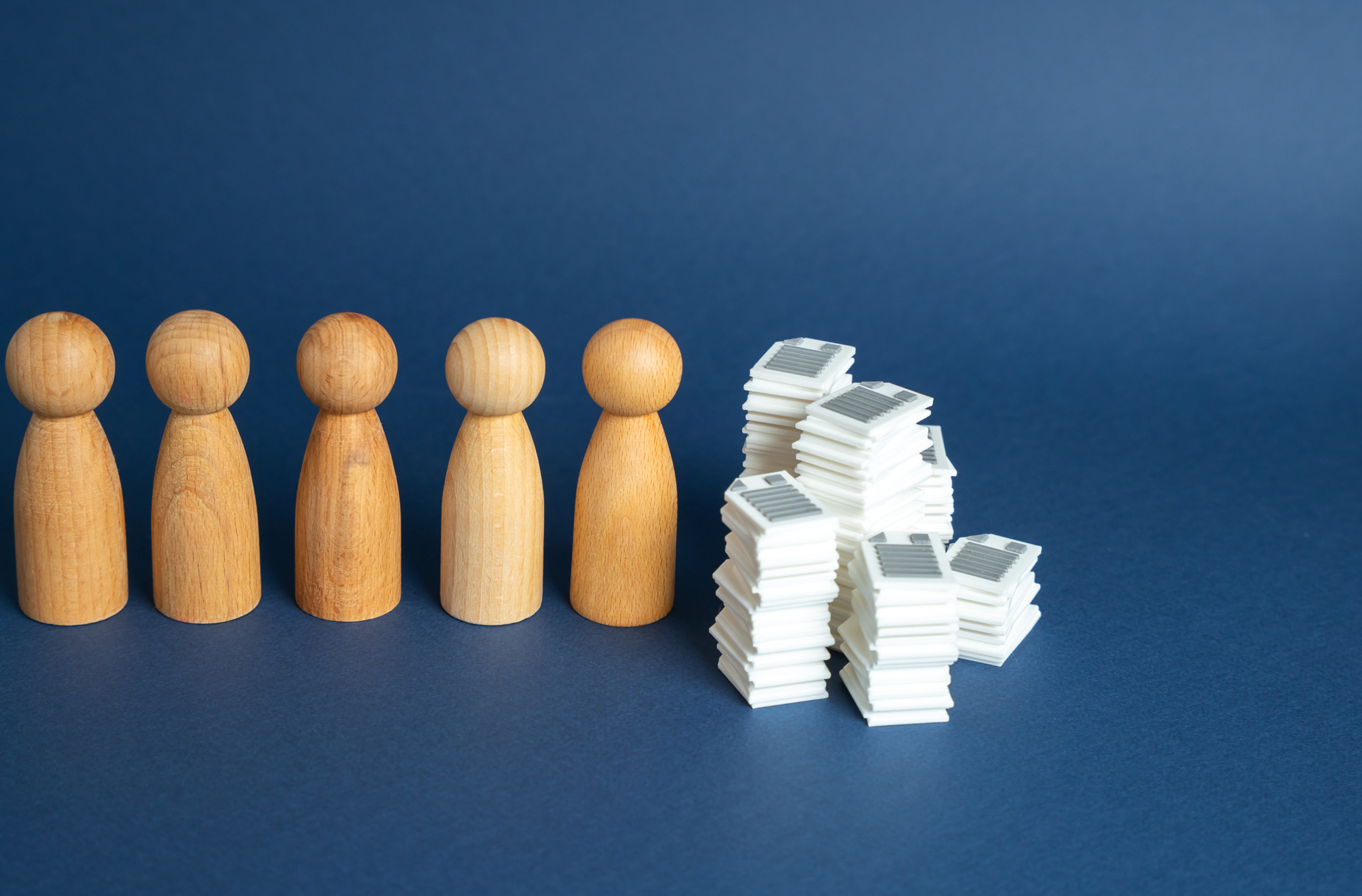 The accumulated paperwork that no one wants to sort out. Strong bureaucracy scares off new employees