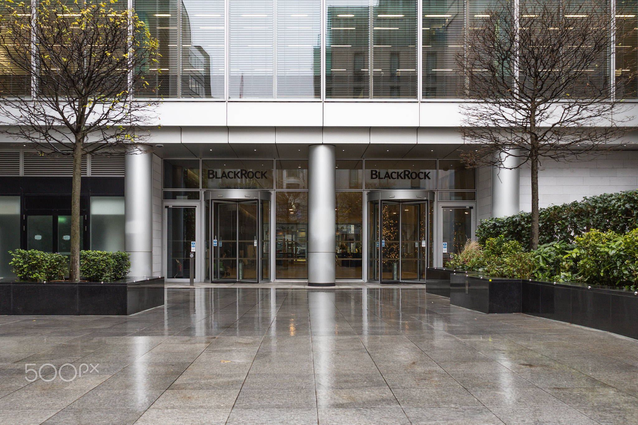 BlackRock London Headquarters Entrance. London, UK, 10 December 2023
