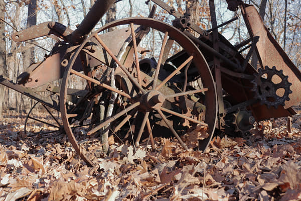 Vintage Farm Equipment Abandoned in the Autumn Forest by gT Comer on 500px.com