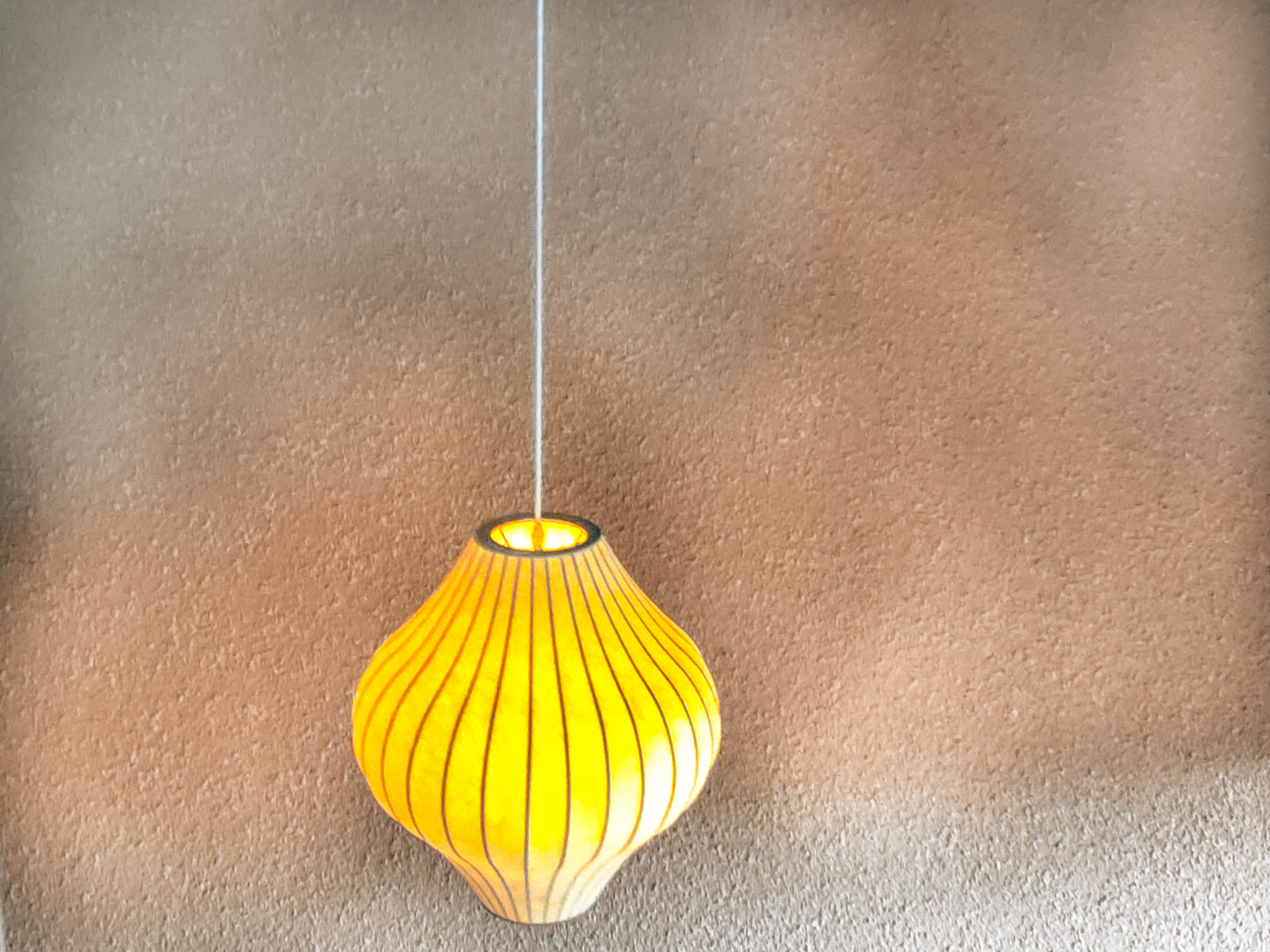 Modern Linear Pendant Light over Minimalist Dining Table