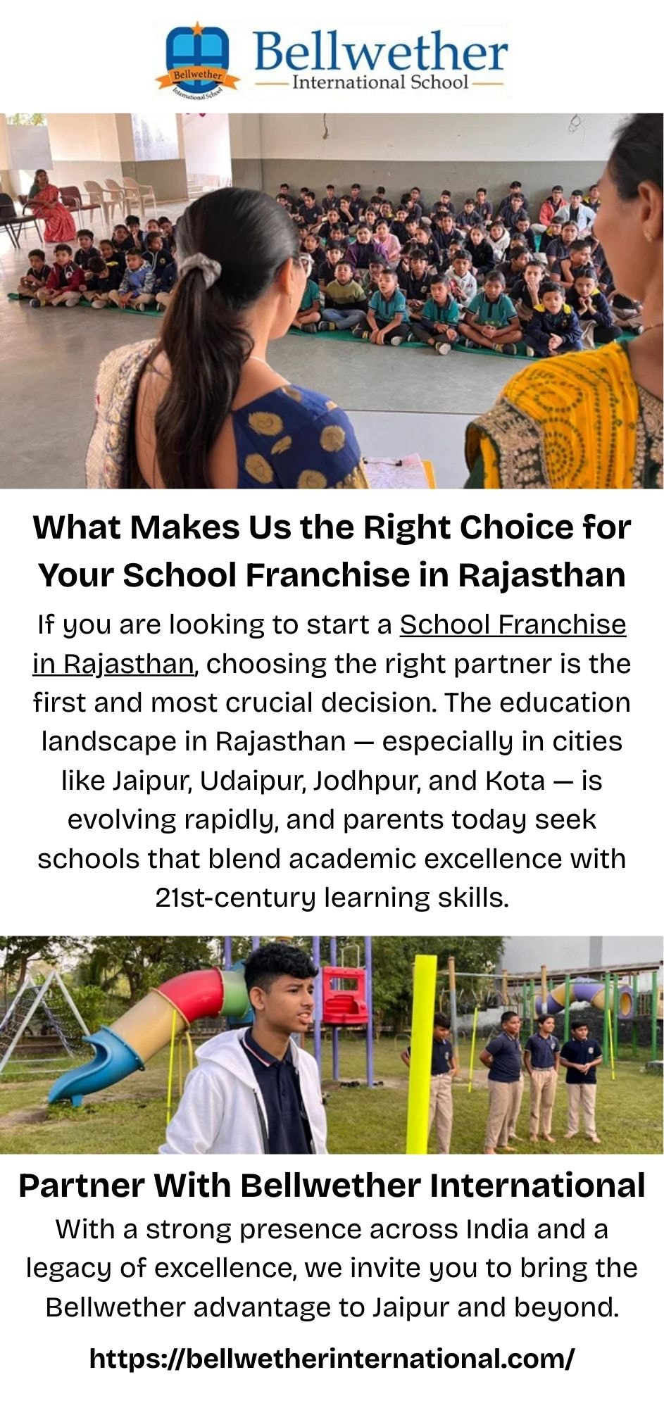 Get International School Franchise in India | Bellwether School Franchise