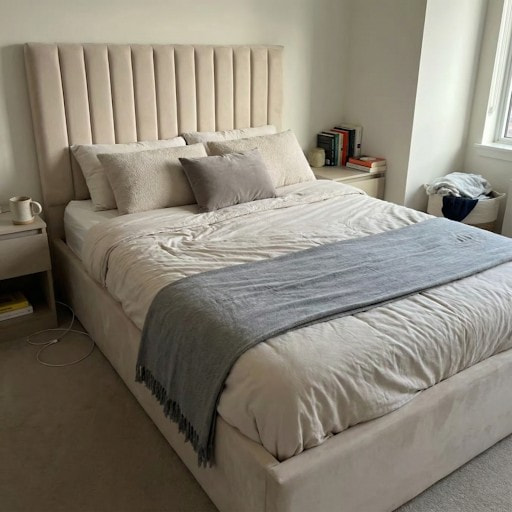 Found a Grey Double Ottoman Bed Frame for My New Flat