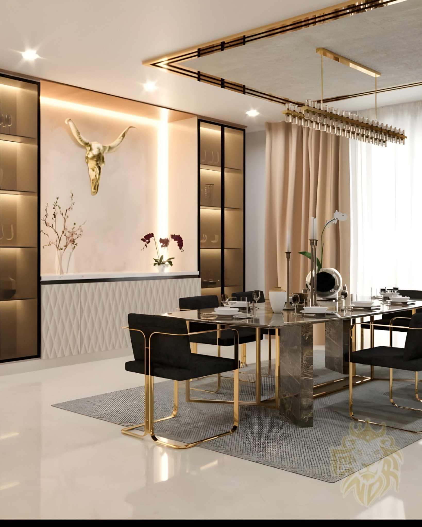 Luxury Modern Dining Room Interior Design | Leandra Interiors