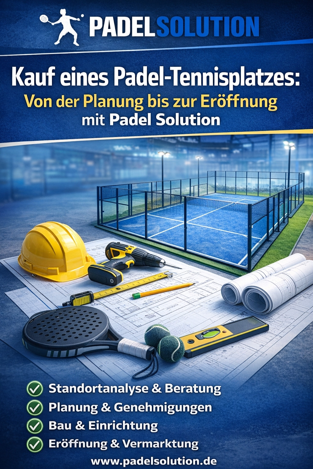 Kauf eines Padel-Tennisplatzes: Von der Planung bis zur Eröffnung mit Padel Solution