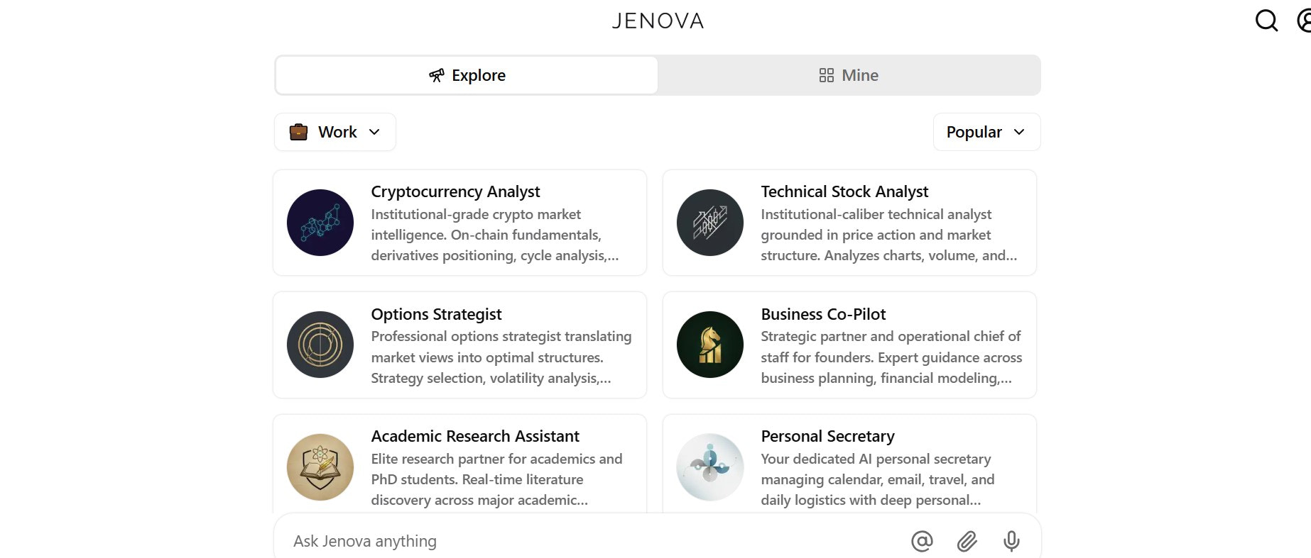 Jenova - The AI Agent Platform - Marketing Visual Designer