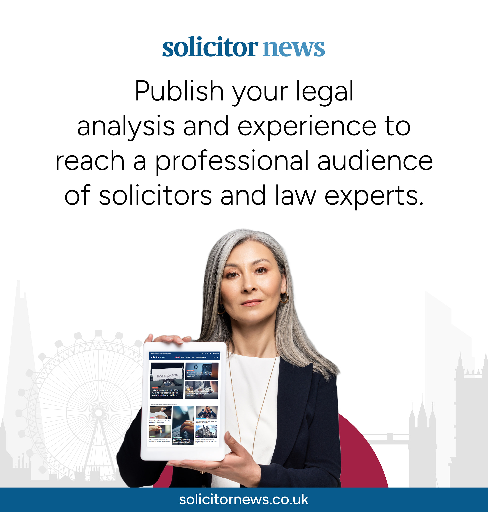Share legal experience with a professional law audience