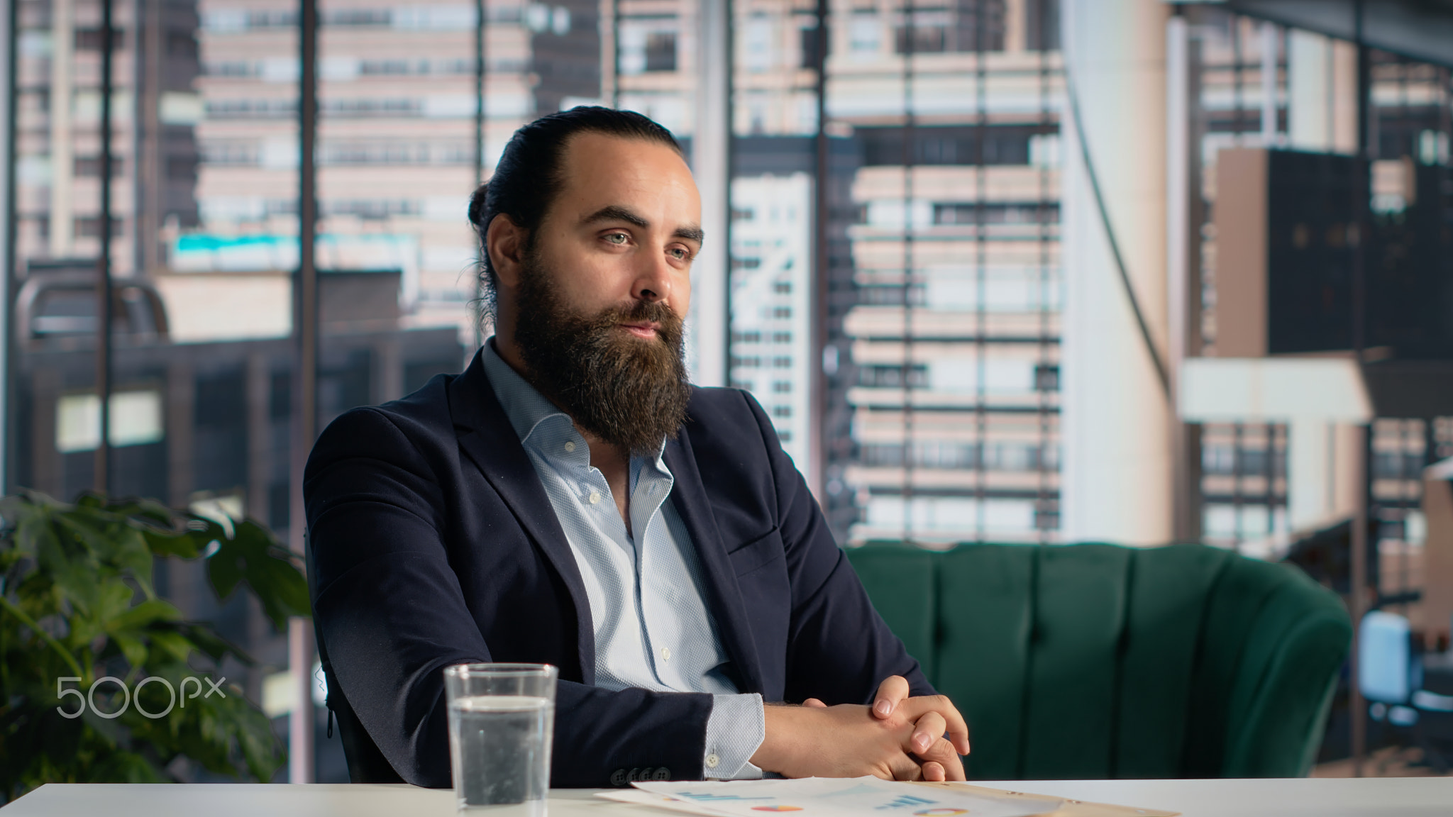 Business communication via video call, networking, online meeting, teamwork