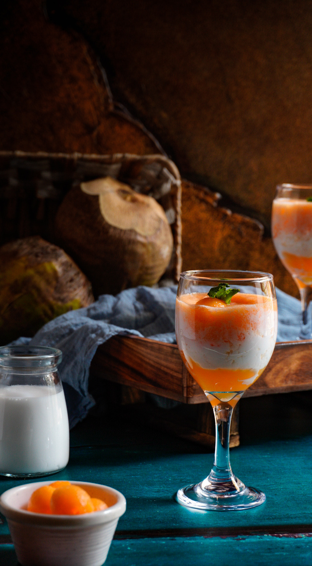 Muskmelon and coconut cooler 