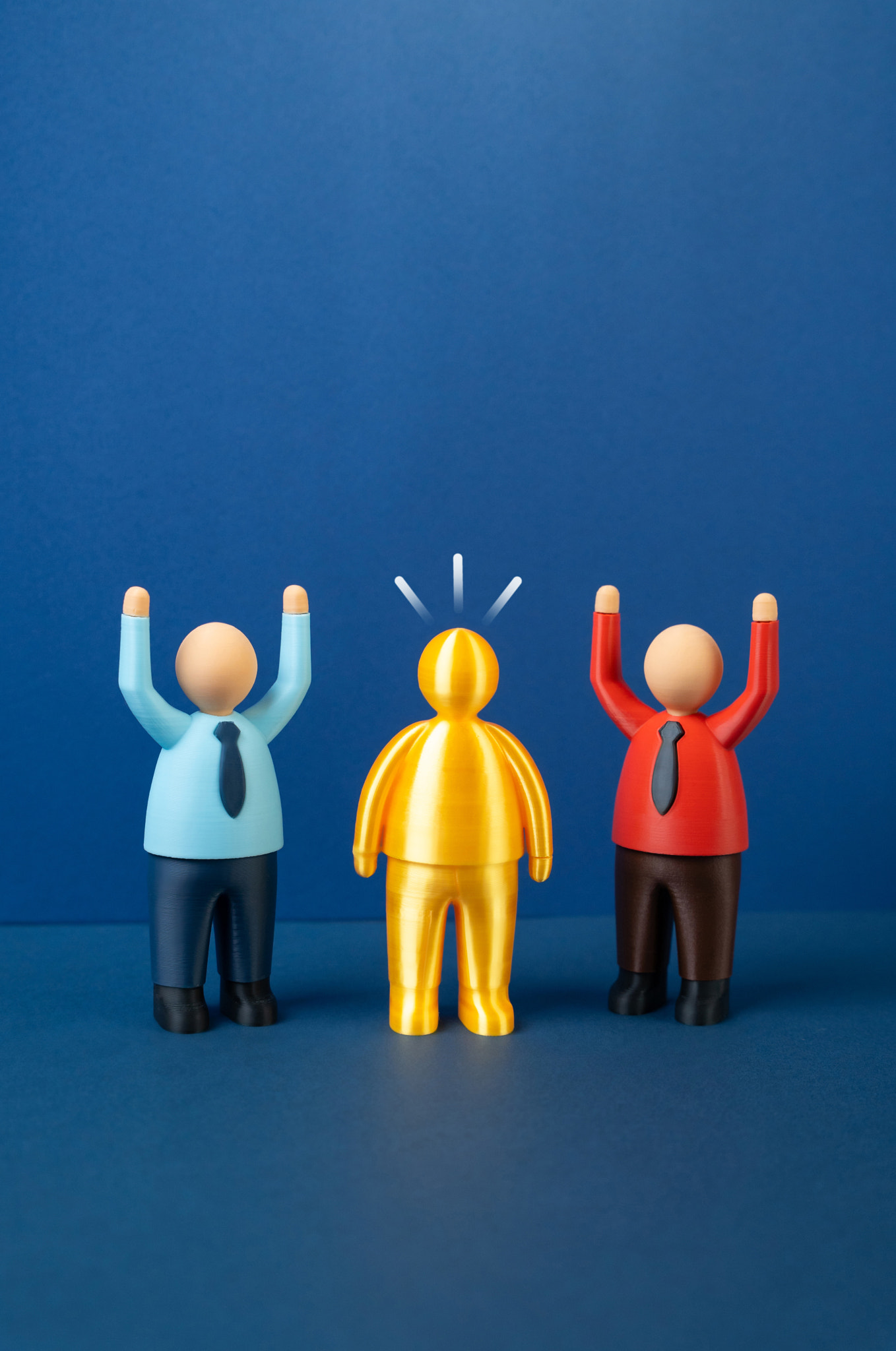 Business executives fight for a valuable employee. Talent competition concept, hiring pressure and r