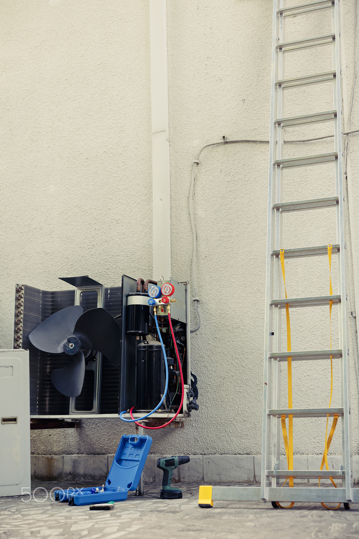 HVAC system unit needing reconditioning