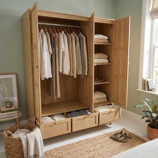 Excellent Storage from My Rattan Wardrobe with Drawers
