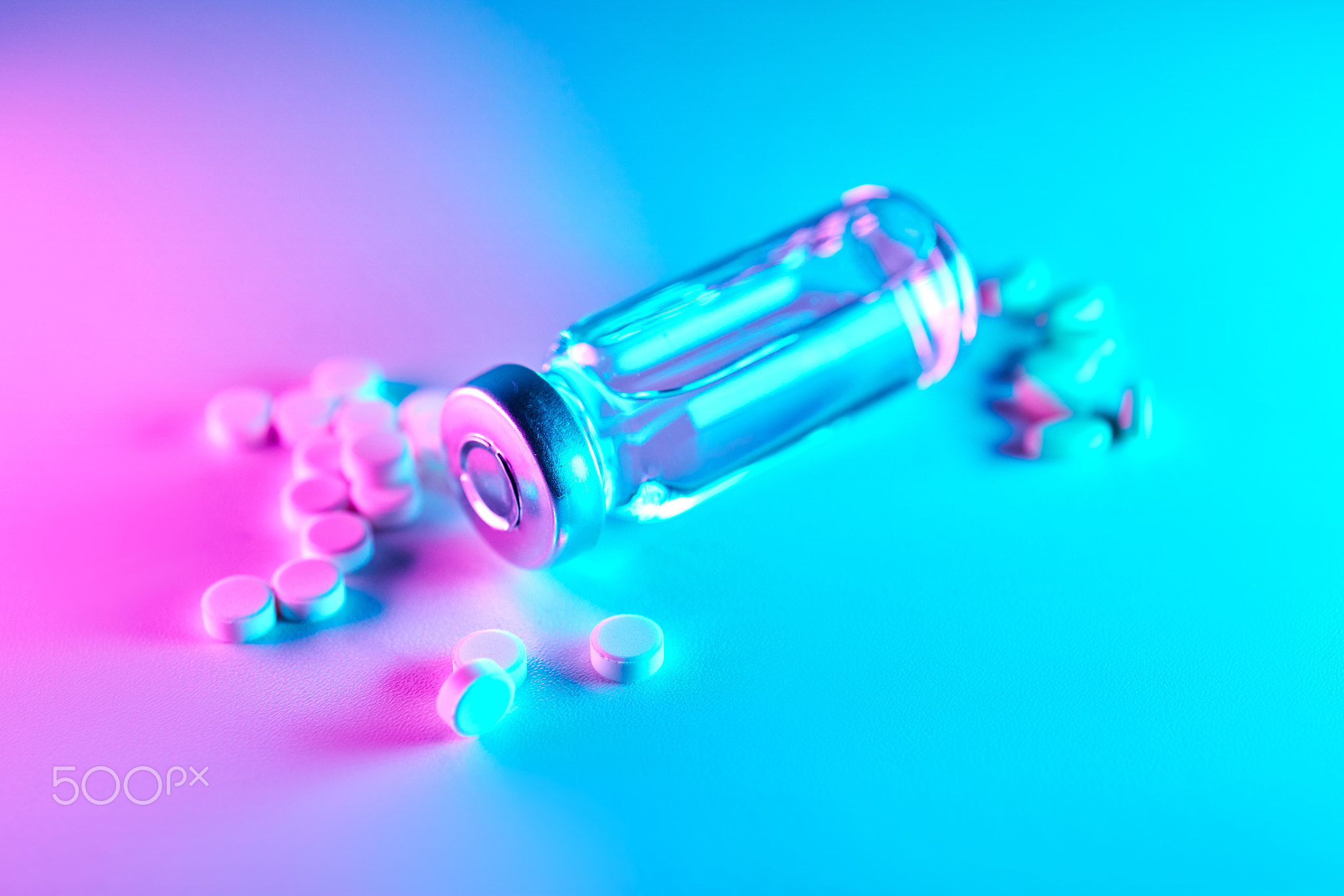 Glp 1 medication vial and pills for metabolic therapy