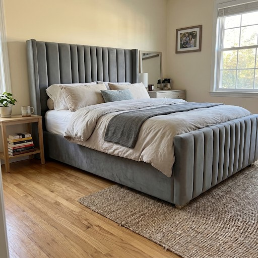 King ottoman bed storage and size together