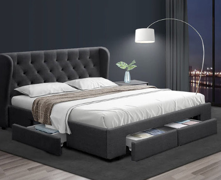 King Size Bed Frame with Storage for Modern and Luxurious Bedrooms