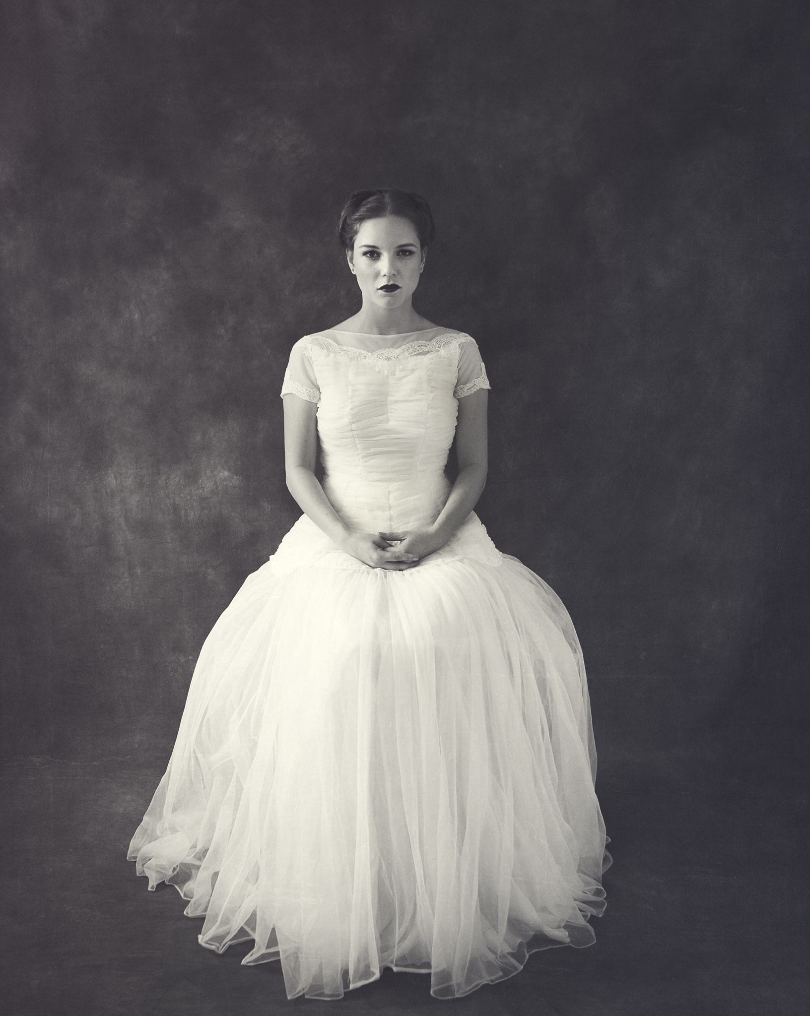 Black and White Vintage Portrait