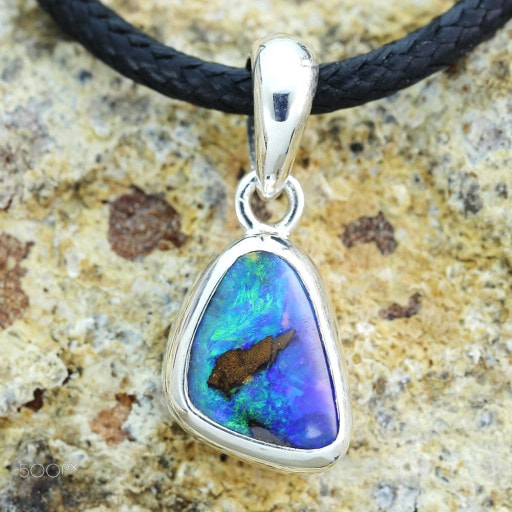 1.56ct Solid Boulder Opal Pendant 925