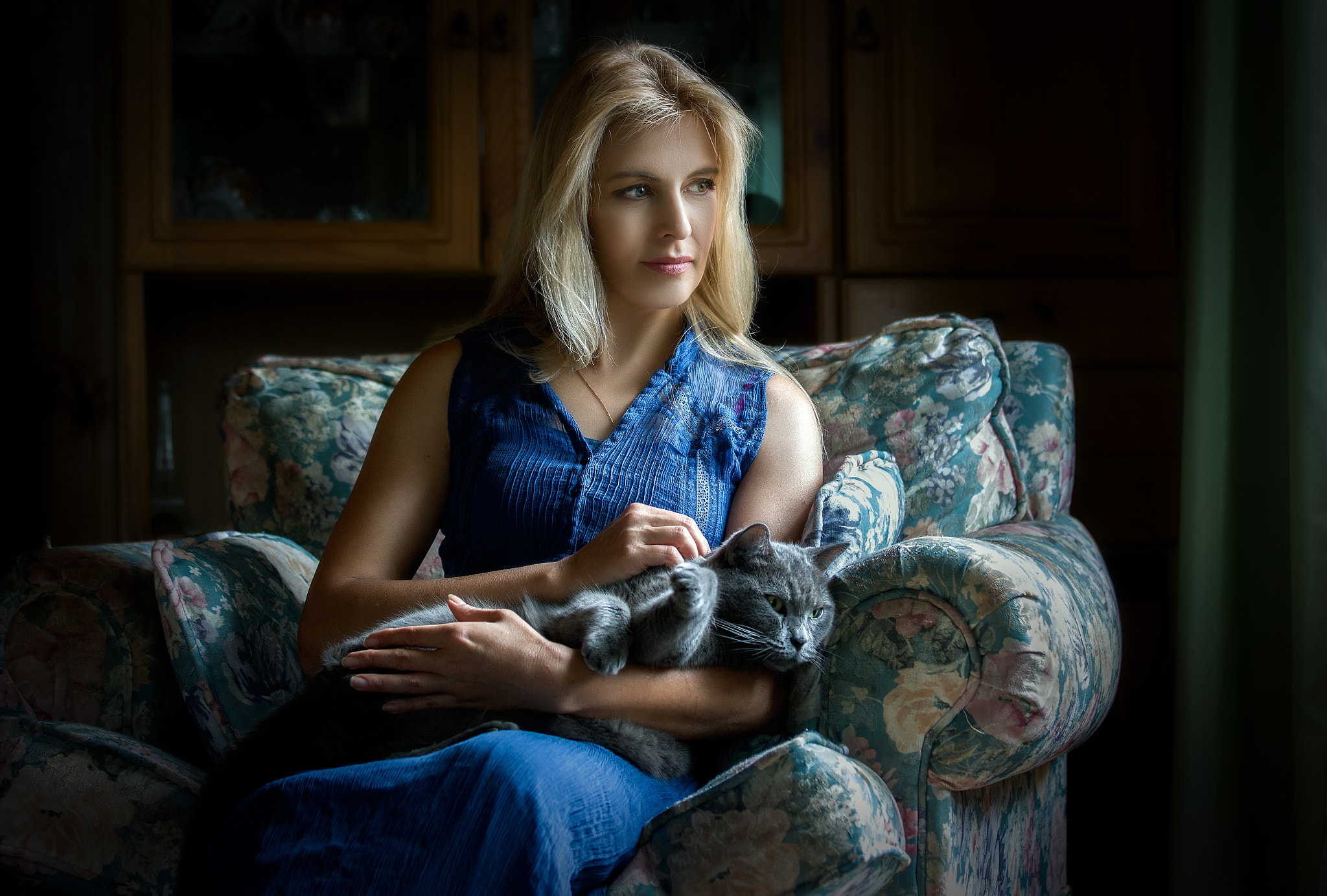 Portrait with cat