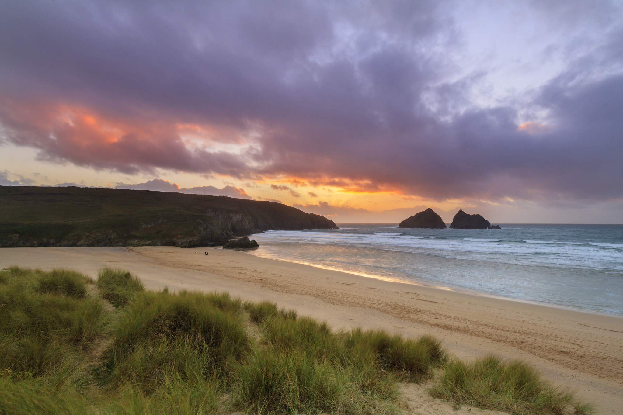 Holywell Bay Sunset