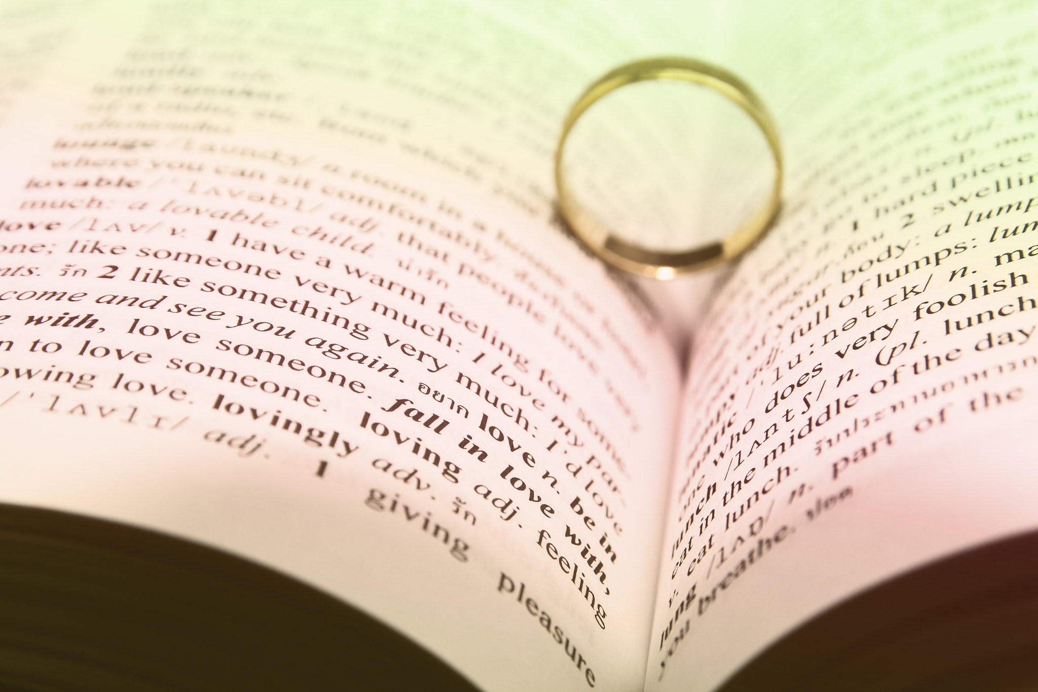 Meaning of love ,shoot by used dept of field closeup and blurred