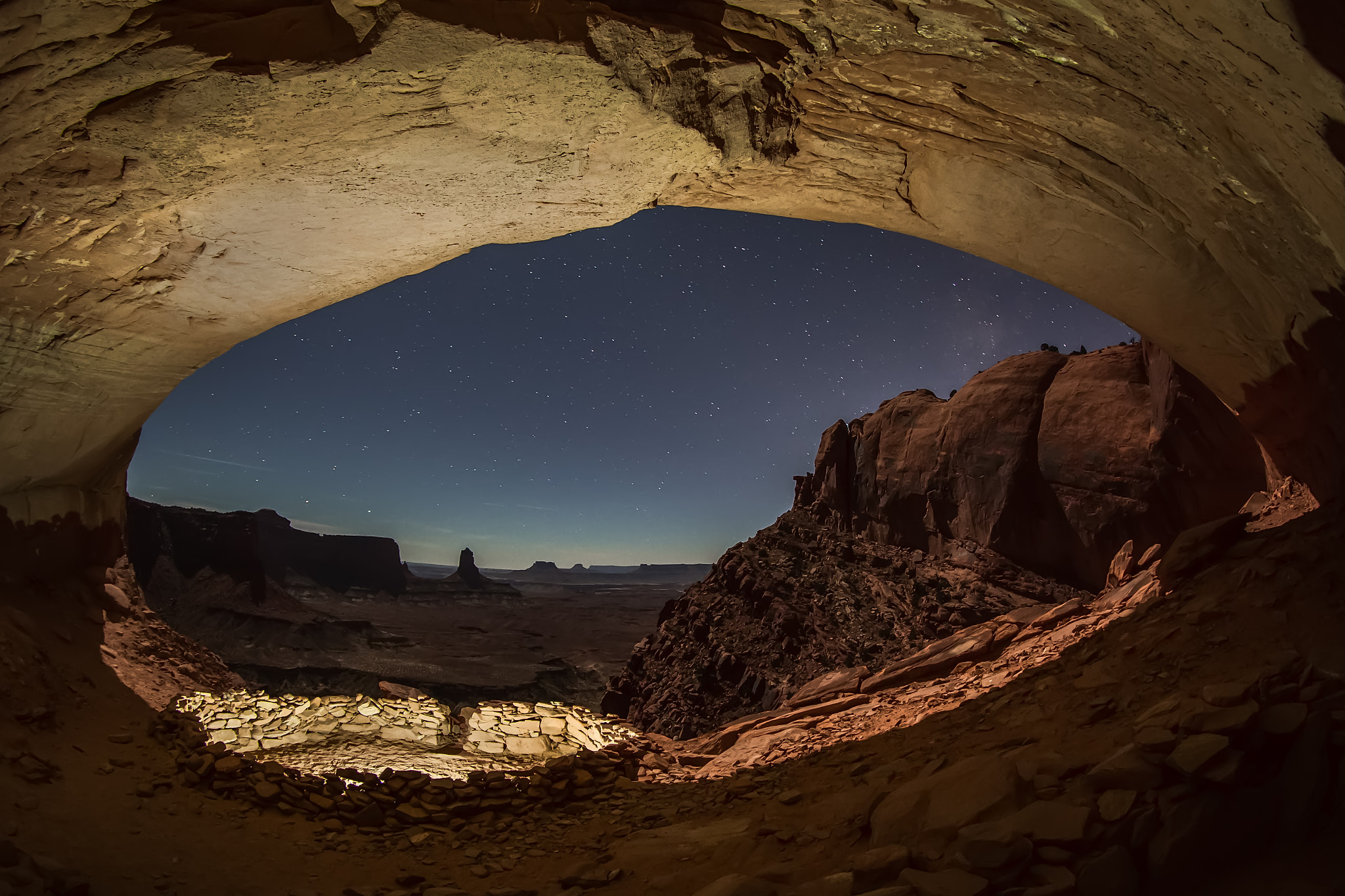 False Kiva under moon light