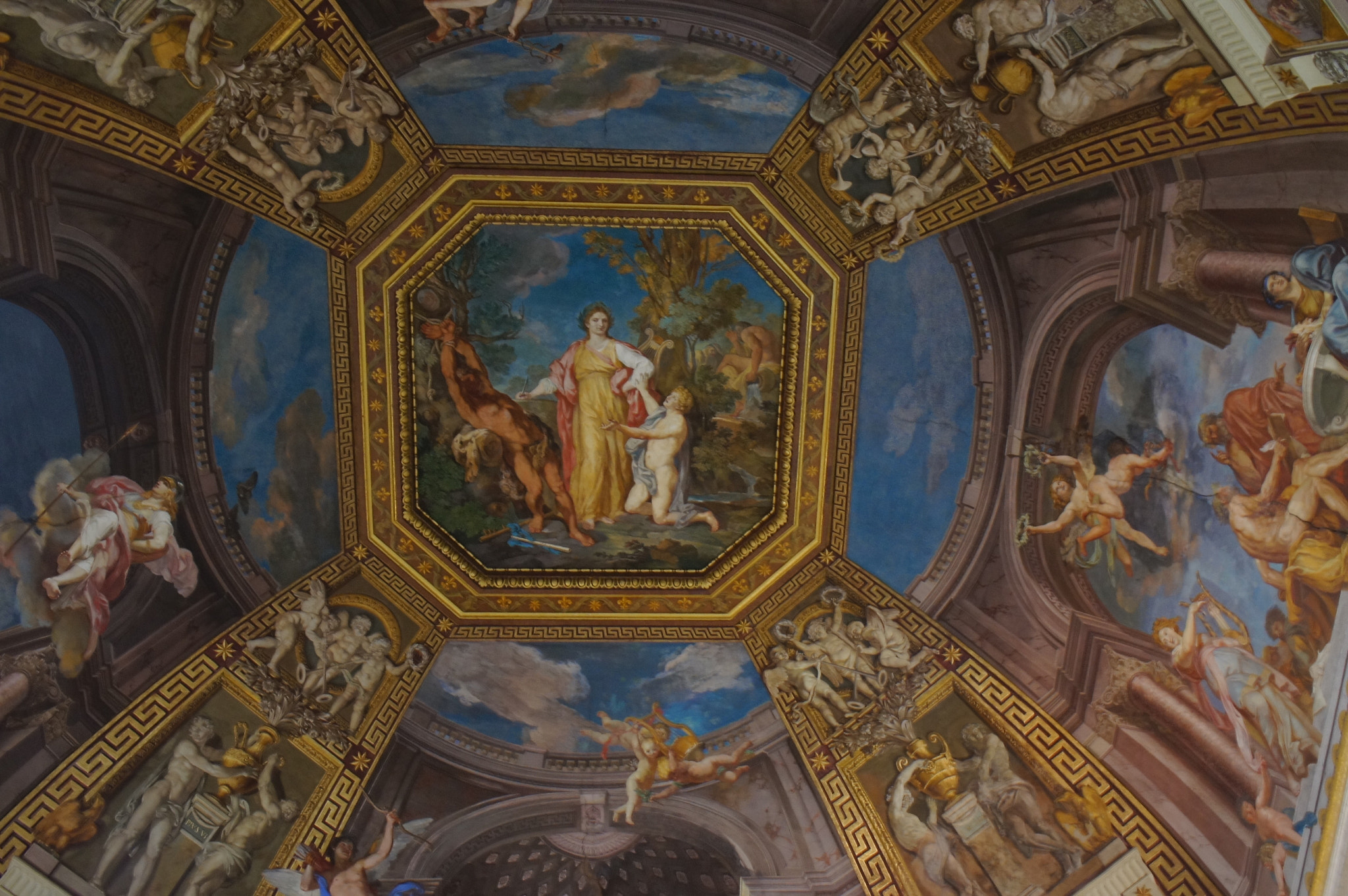 Sony Alpha NEX-5 sample photo. Ceiling art in vatican photography