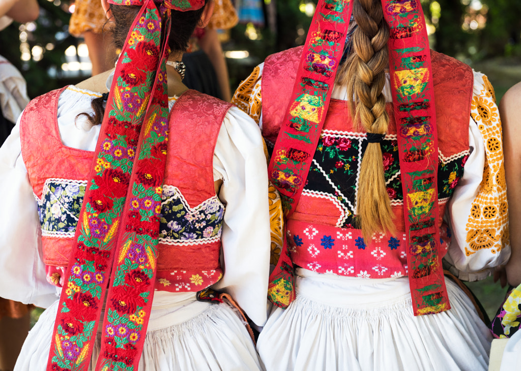 Anonymous girls in folklore costumes, back detail by Andrea Obzerova on 500px.com