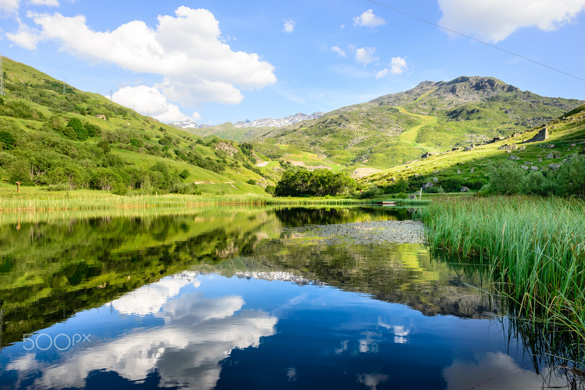 Les Menuires, plan d'eau