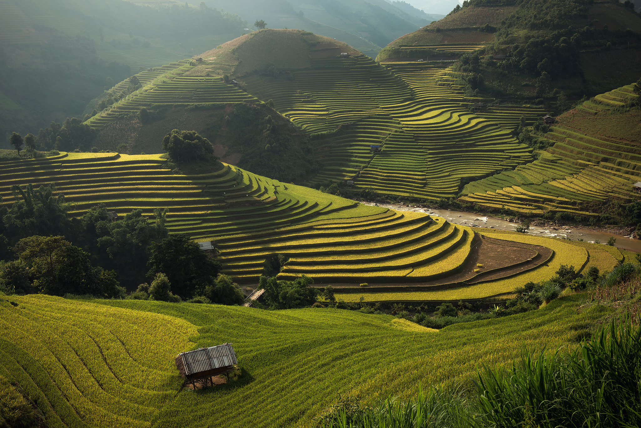 The beauty of the valley cottage. And paddy field. by Sarawut Intarob ...