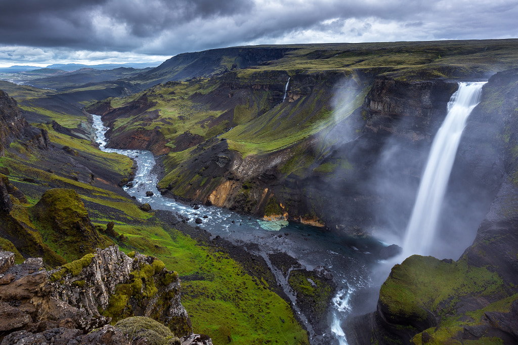 Háifoss in valley of Fossár by Arnar Guðjónsson / 500px