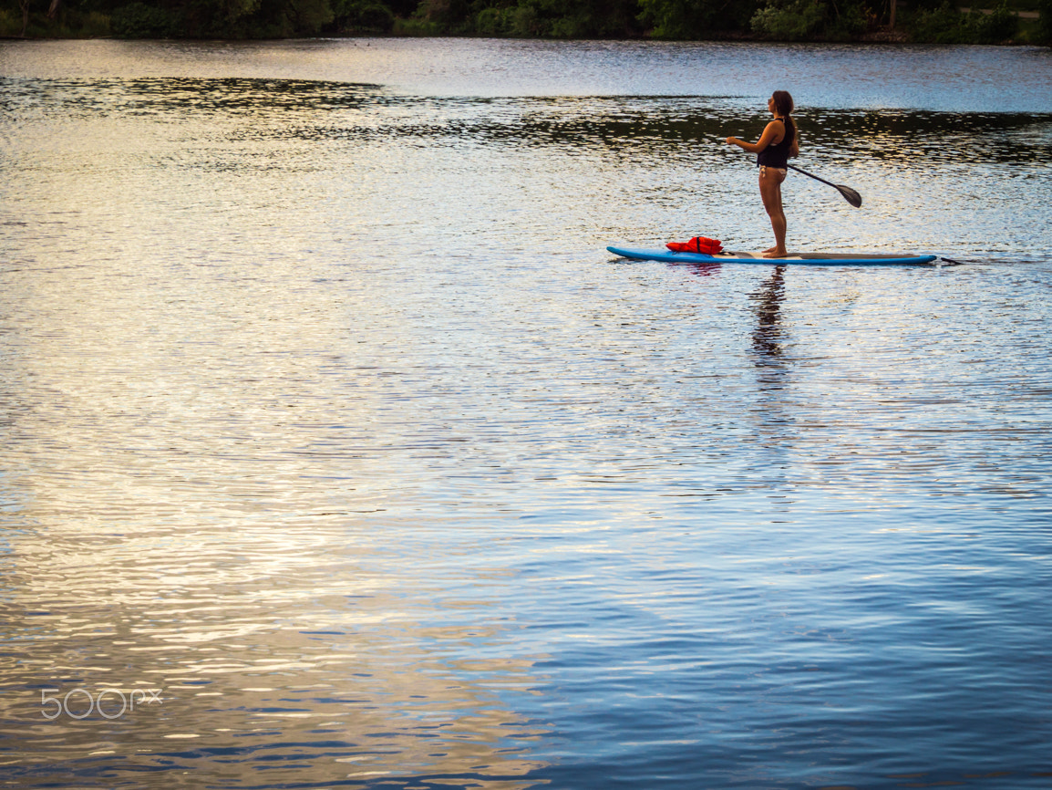 Woman on paddle board