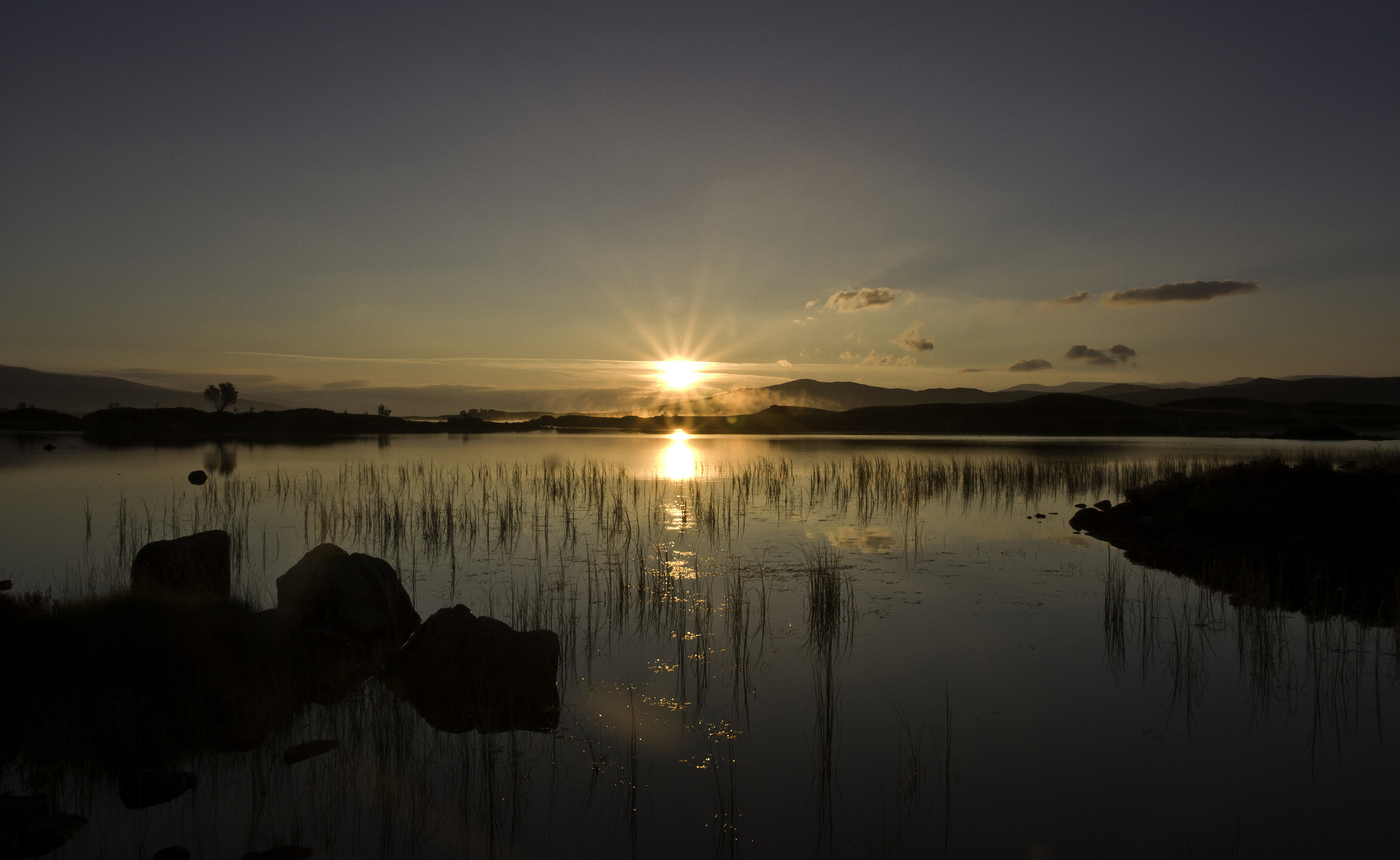 Sunrise on Loch Ba. Scotland