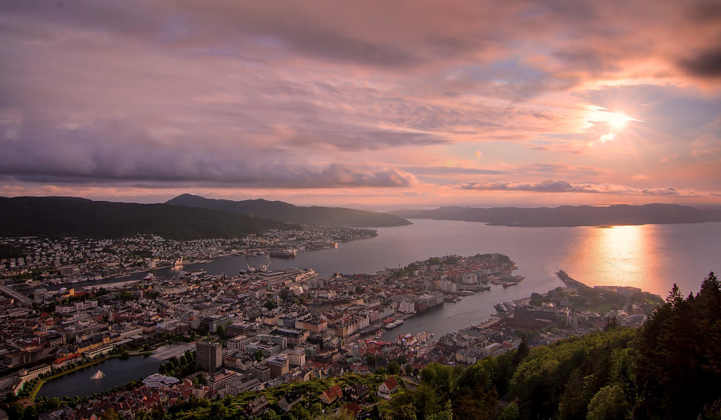 Bergen sunset by Björn Olfenius on 500px.com