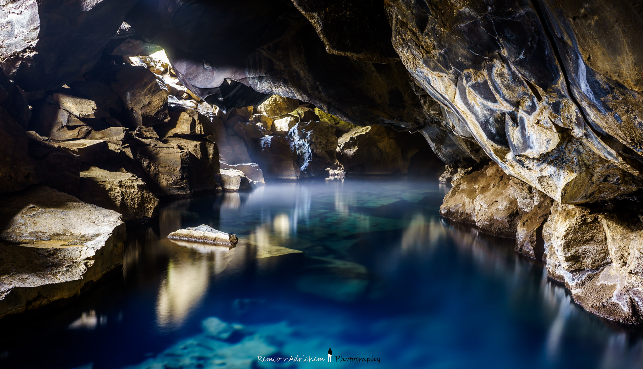 Hotwater cave in a cold paradise called Iceland.