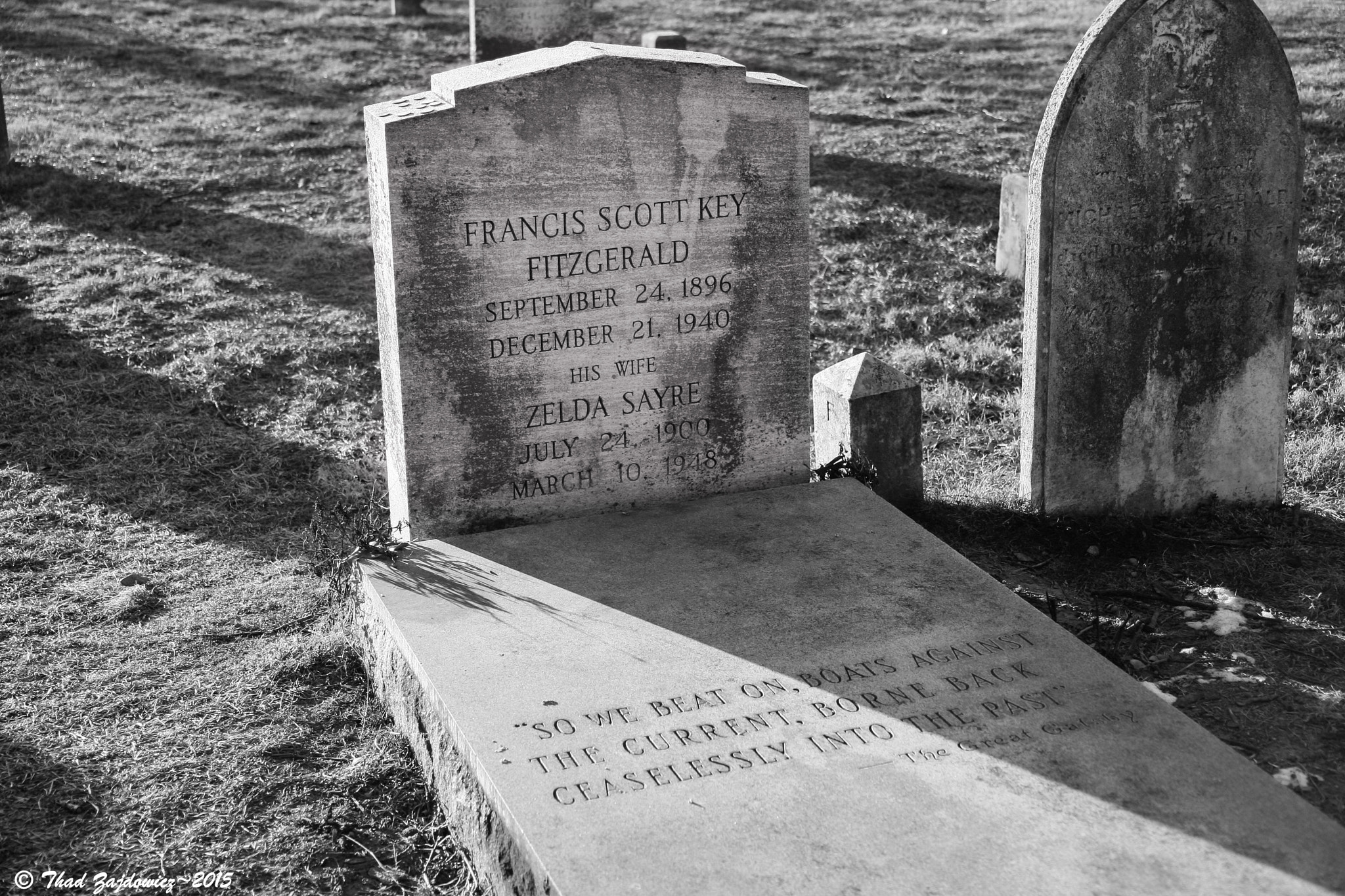 Grave of F. Scott Fitzgerald and his wife Zelda