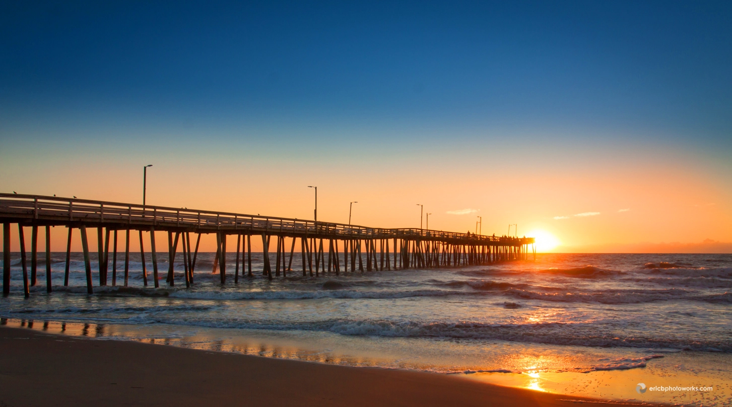 Virginia Beach Pier at Sunrise by ericbphotoworks Photo 119195543 / 500px