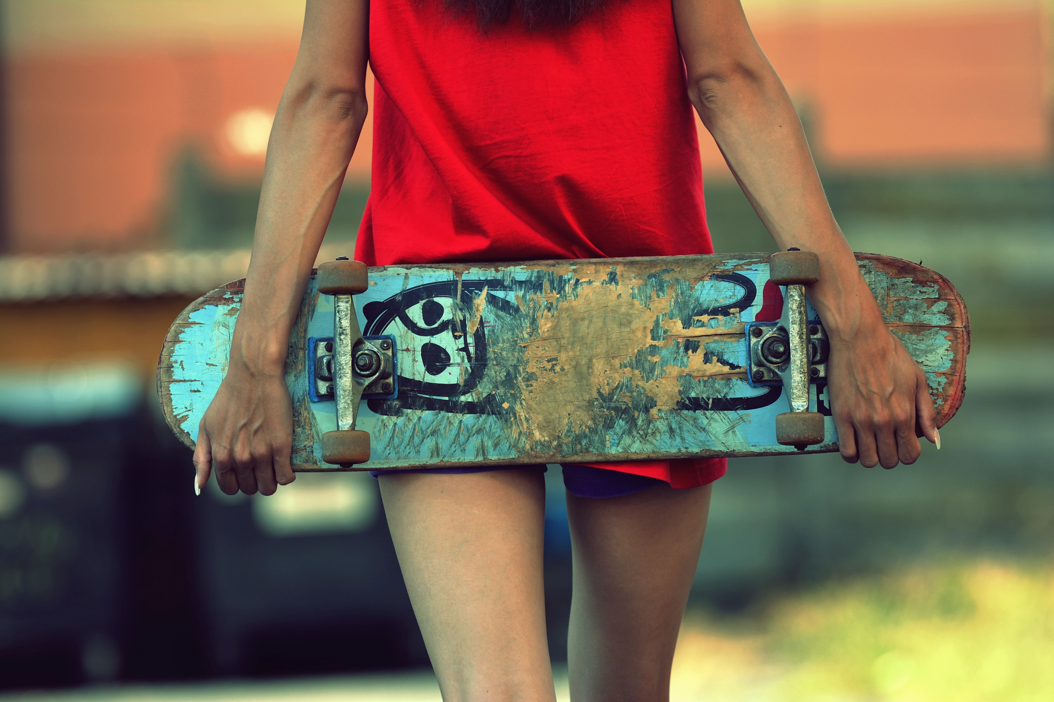 Skateboard girl