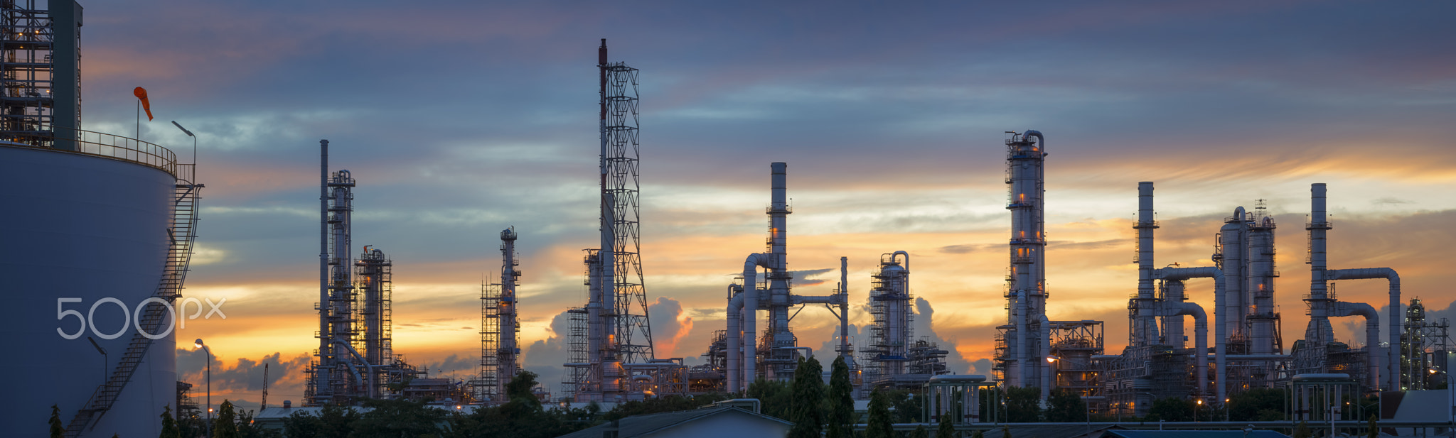 Panorama landscape of Oil refinery