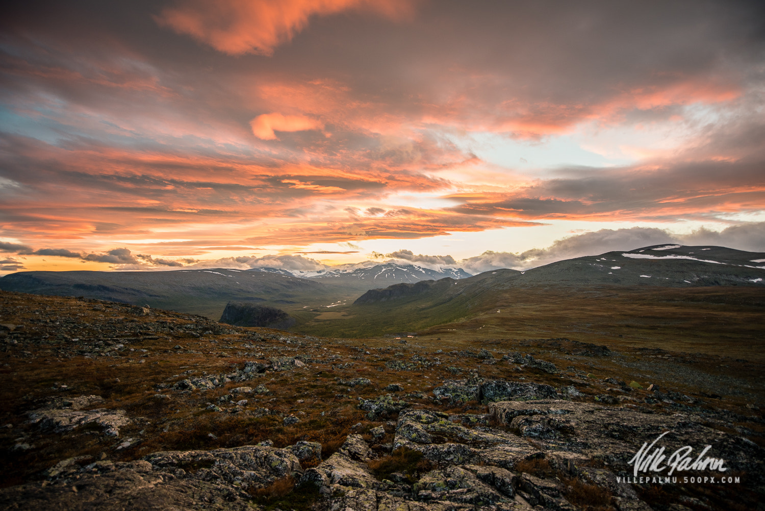 Sunset at Sarek, Sweden