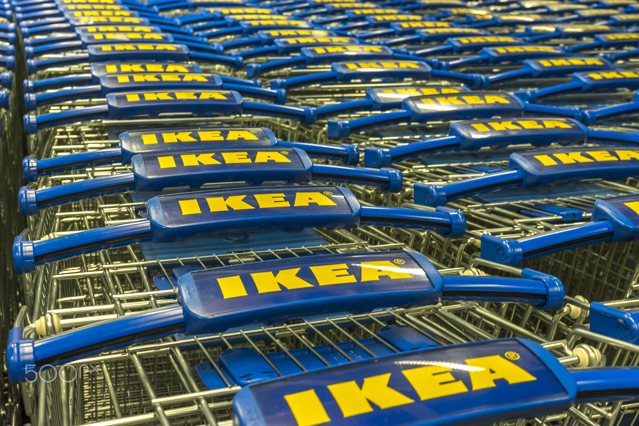 KUALA LUMPUR - JANUARY 25: Trolleys area of IKEA Bangkok Store on January 25, 2015 in Kuala Lumpur,