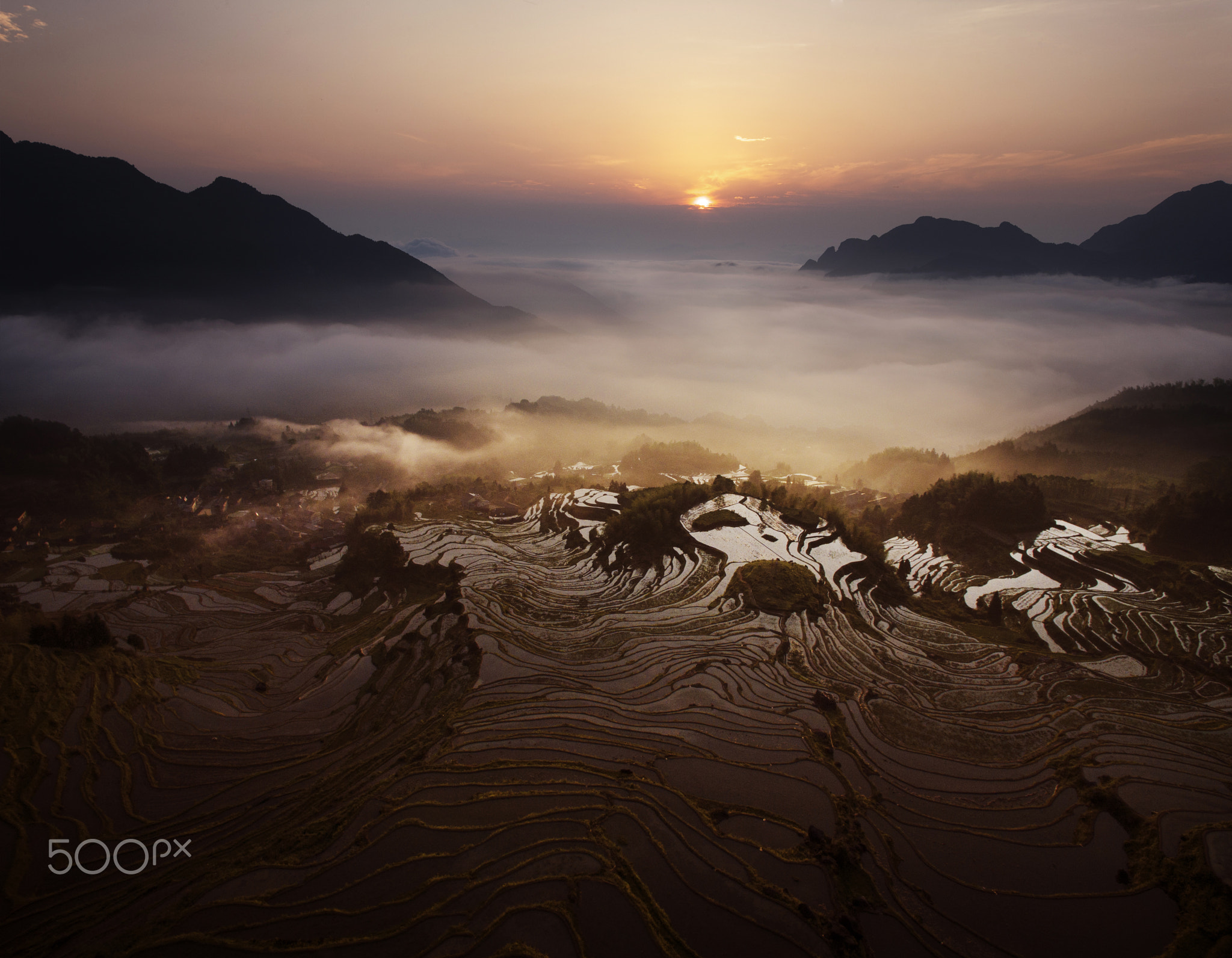 Clouds and terraces