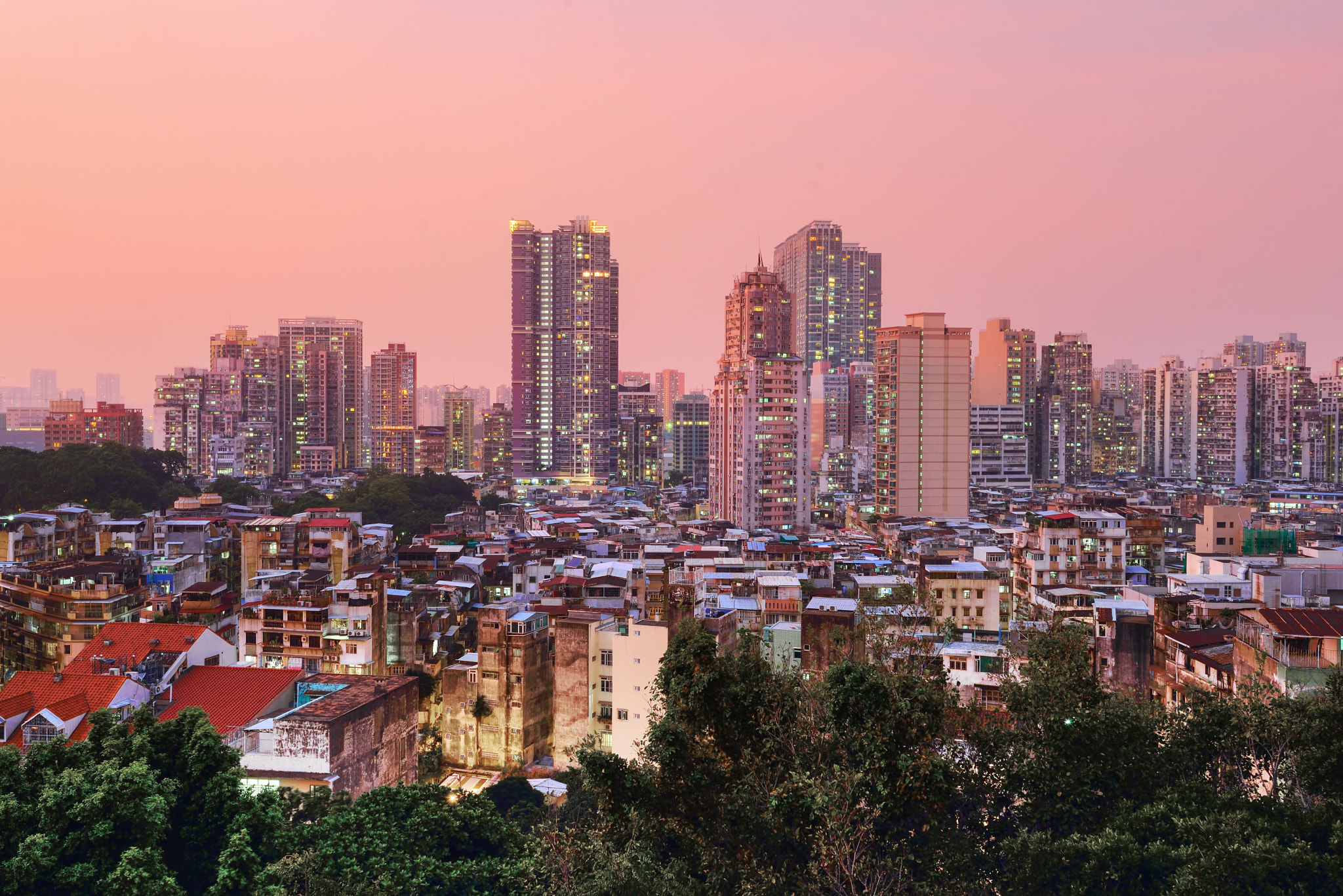 Macau city at twilight