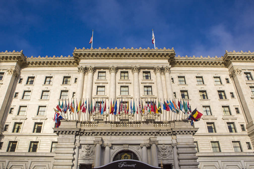 Fairmont Hotel San Francisco Facade Flags by Michel Piccaya on 500px.com