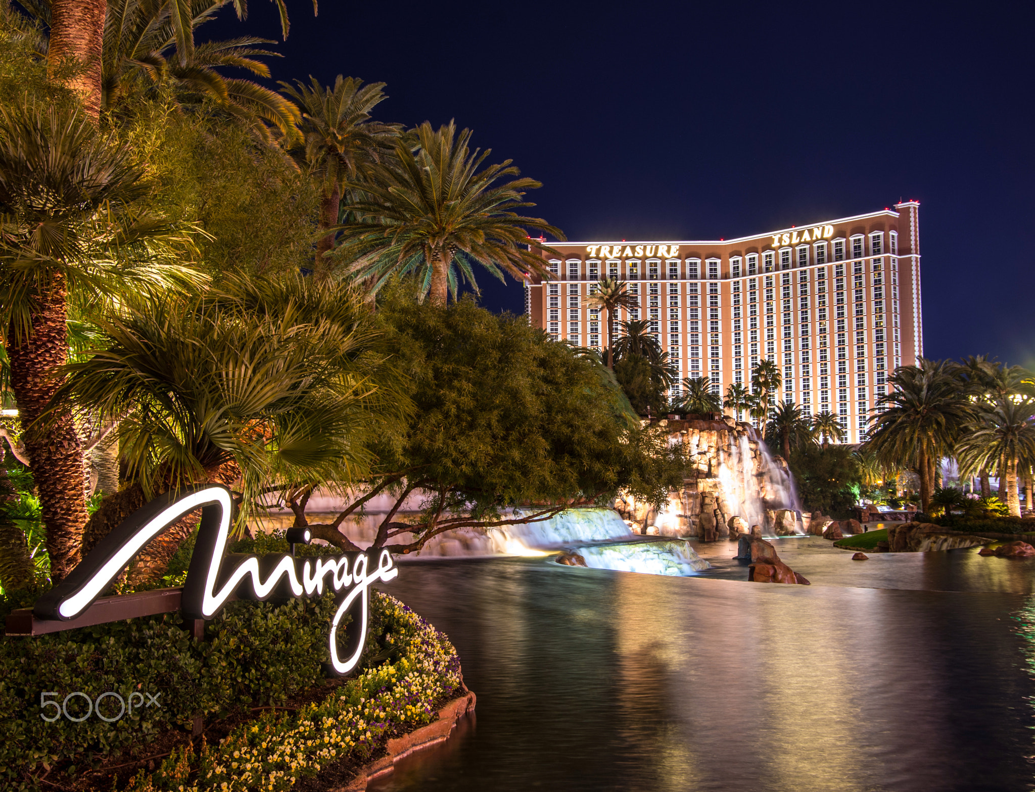 The Mirage and Treasure Island on the Strip,Las Vegas