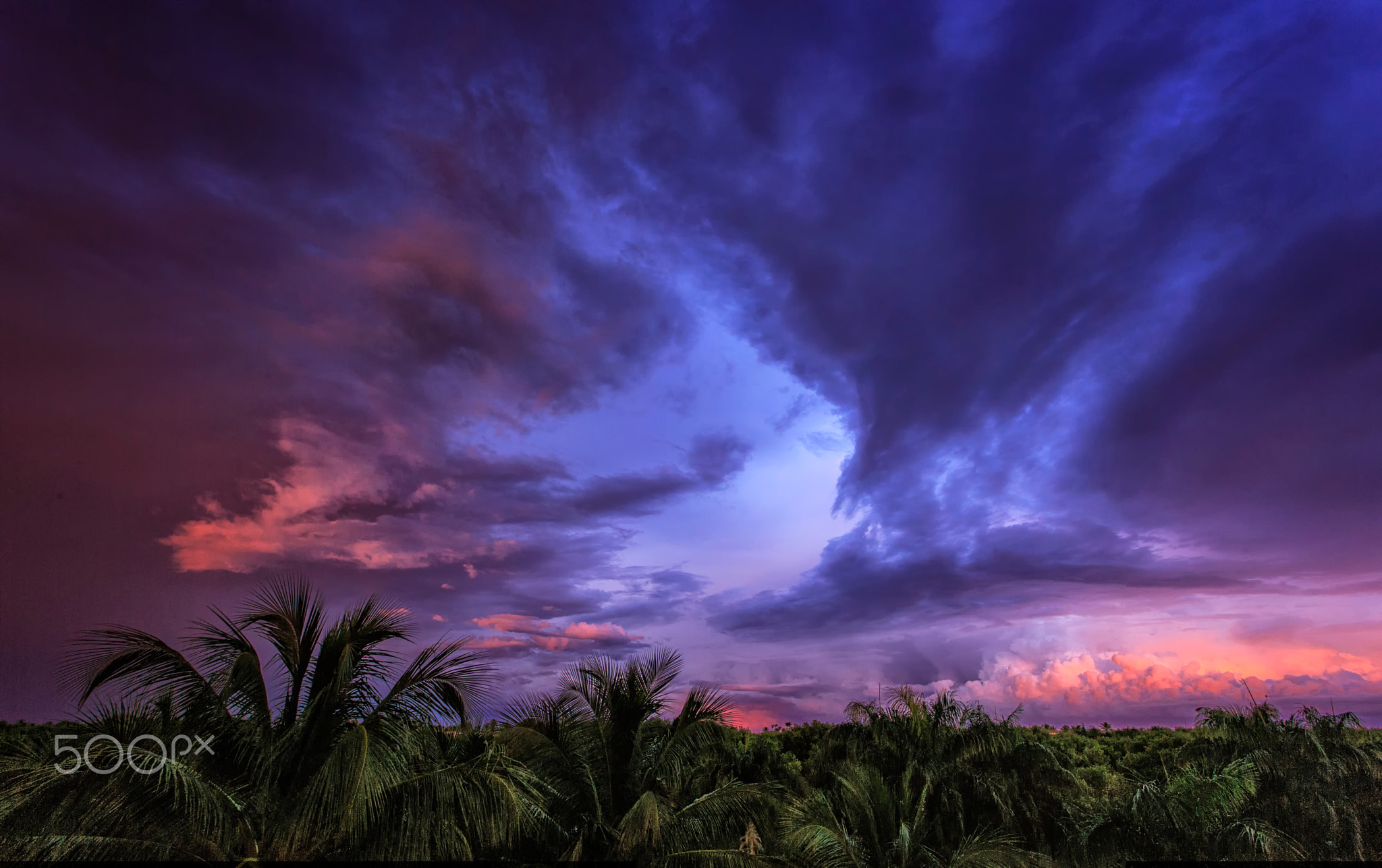 Sunset over the Dominican Jungle