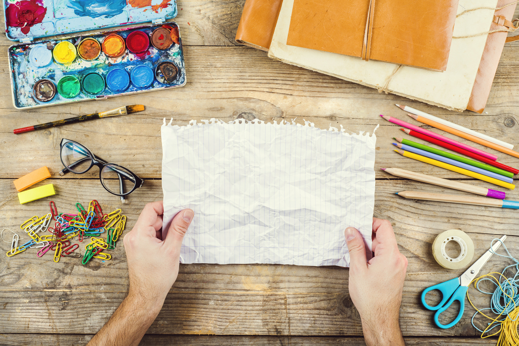 Desk of an artist